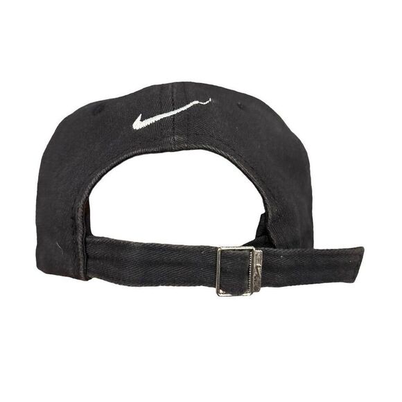 Nike Heritage86 Black Swoosh Cap Unisex Adjustable Strap Back Hat - Picture 3 of 5